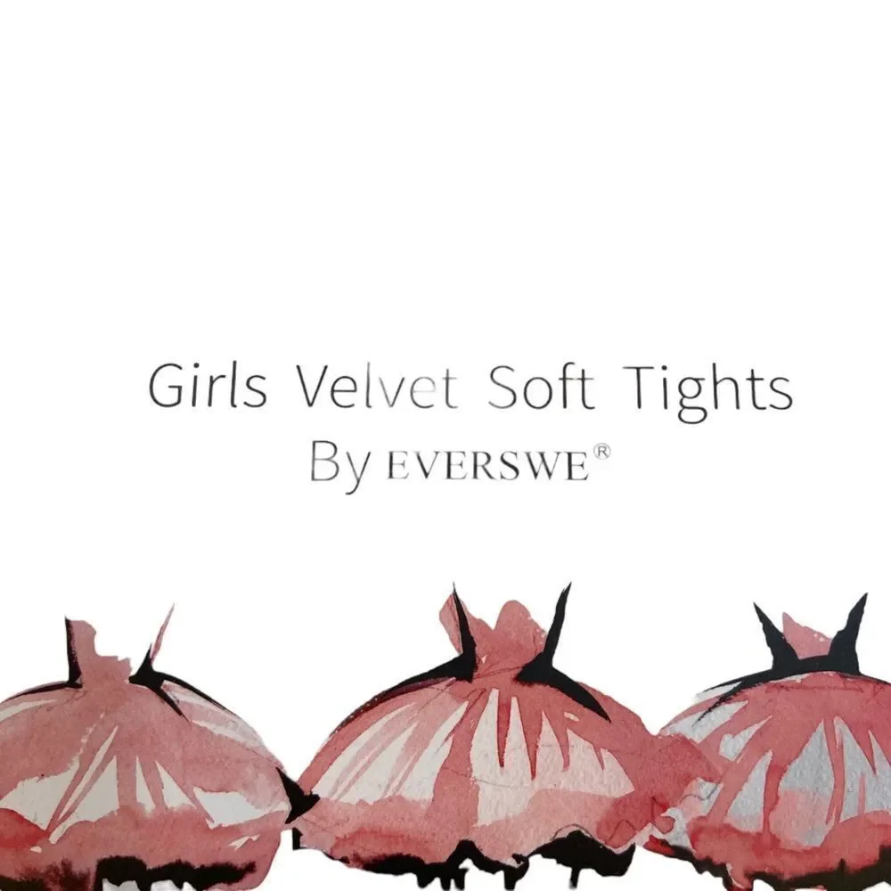 New in Package‎ Everswe brand 3 Pairs Girls Velvet Soft Tights Black 6-8 years